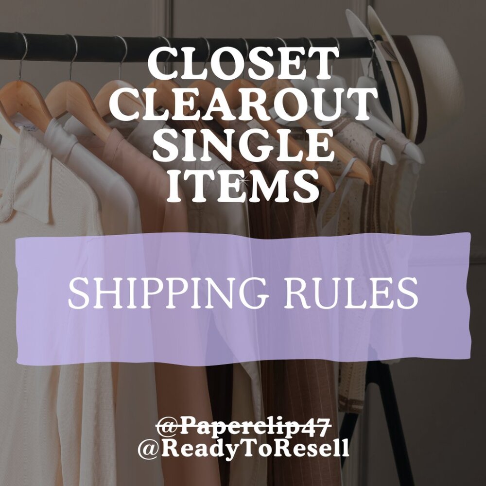 *SHIPPING RULES SINGLE ITEMS BUNDLING PLEASE READ ALL*